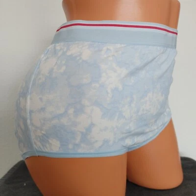 NUEVO CON ETIQUETAS BRAGAS COMPLETAS LANE BRYANT CACIQUE 18/20 PANTY AZUL CIELO BLANCO LAVADO ÁCIDO  Foto 1 de 4