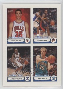 2004-05 Bazooka 4-on-1 Stickers Jared Reiner Luis Flores Antonio Burks Rookie RC