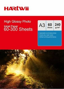 Hartwii A3 ( 420x 297mm) 240Gsm High Glossy Photo Paper Inkjet Paper Printing AU - Picture 1 of 11