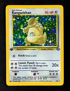 1999 Pokemon KANGASKHAN Jungle Set 1ST EDITION HOLO Foil Rare Card 5/64 WotC EX - Picture 1 of 3