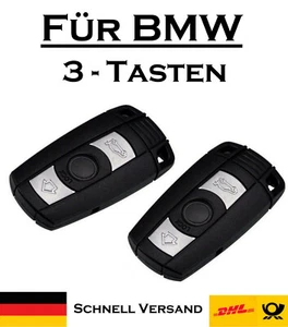 2x Schlüssel Gehäuse für BMW 3 Tasten PKW Fernbedienung KS11 ohne Batteriedeckel - Picture 1 of 6