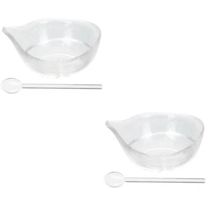 2 Sätze Schüssel Gesichtsöl Schüssel DIY Maskenschale mit Löffel - Bild 1 von 12