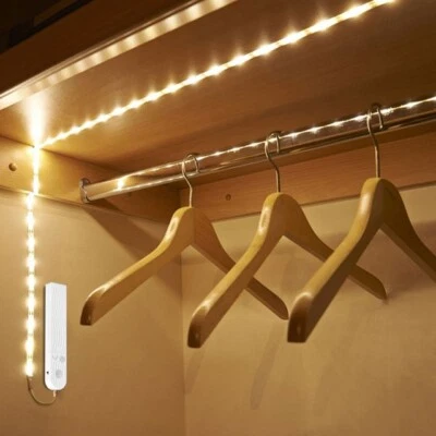 PIR Motion Sensor LED Strip Light for Kitchen Under Cabinet Light Stair Wardrobe - Image 1 of 4