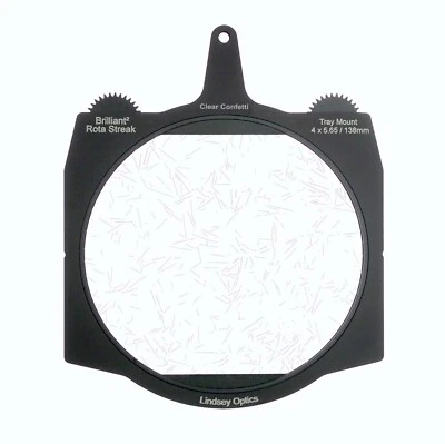 Lindsey Optics Brilliant Rota-Clear Streak Blue Swirl Filter - Confetti - 138mm - Image 1 of 4