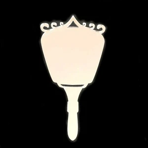 Art Deco Swirl Top Shaped Hand Held Vanity Mirrors (Personalised or Plain) - Foto 1 di 4