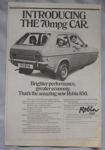 1975 Reliant Robin 850 Original advert No.1 - Picture 1 of 1