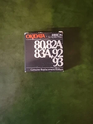 GENUINE NOS OKIDATA RIBBON FOR MICROLINE 80, 82A, 83A, 92, & 93 Black # 52100701 - Image 1 of 4