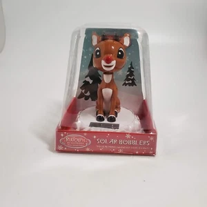 Rudolph the Red-Nosed Reindeer Bobblehead Solar 4.5" Figurine - Picture 1 of 6