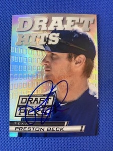 2013 Prizm Draft Picks Hits Preston Beck #11 Auto Signed Autograph Rangers