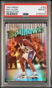 1997 Finest #152 - Ray Allen Ballhawks Refractor PSA 8 - Bild 1 von 2