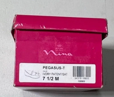 Nina Kids Pegasus-T Ballet Flat (Toddler/Little Kid) 7.5 M - Ivory Patent/Satin - Image 1 of 3