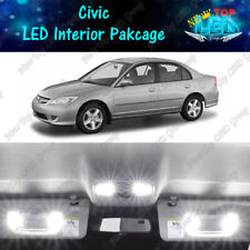 White Interior LED Lights Package Kit For 2001 2002 2003 2004 2005 Honda Civic