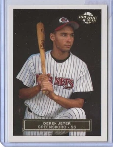 1992 Fleer Excel Derek Jeter Greensboro Hornets Rookie Card RC #210 NY Yankees - Picture 1 of 2