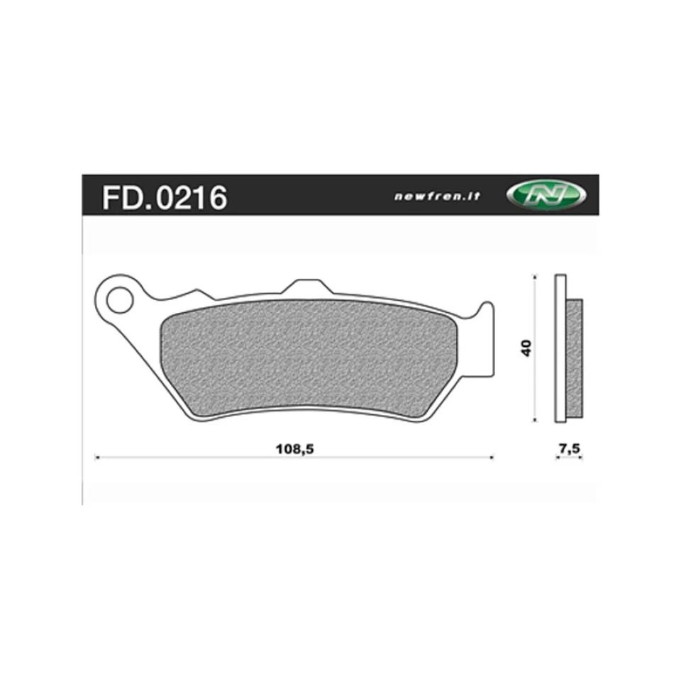 Newfren Front Brake Pads for BMW G650 X CHALLENGE 2007-2009 >Tour Organic - Imagem 1 de 1