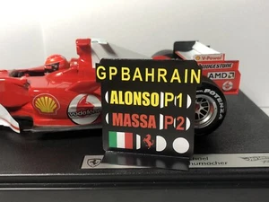 Pitboard 1:18 (Pizarra F1) /Fernando Alonso (Ferrari) 2010 / Bahrain GP - Imagen 1 de 3