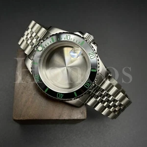 Custom Made MODS Watch Silver Bracelet Date Fits for NH34/35 Movement Black/GN - Picture 1 of 5