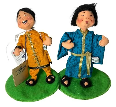 Annalee '98-'99 Kameko & Yuji Muñecas Coleccionables del Mundo Oriente Conjunto #2 7"" Foto 1 de 4