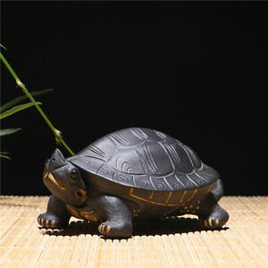 Handmade Artwork Turtle Statue Small Size Yixing Zisha Black Clay Decoration New