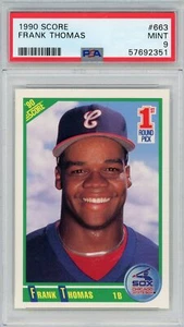 1990 Score Frank Thomas #663 - RC - HOF - PSA 9 - Picture 1 of 2