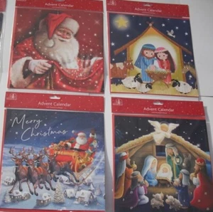 Adventskalender Krippe groß eckig Weihnachten Xmas Kinder Countdown Kinder - Bild 1 von 6