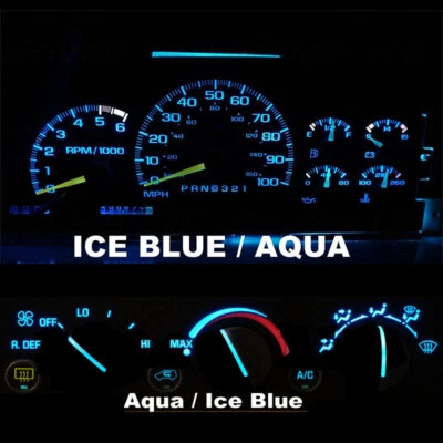 KIT LED azul para Silverado Tahoe Suburban GMC 1995-99 CHEVY CLUSTER + Climatizador Foto 1 de 4