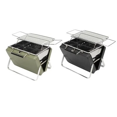 ZZ1 Portable Charcoal BBQ Grill Folding Notebook Grill For Camping Outdoor Cooki - Bild 1 von 4