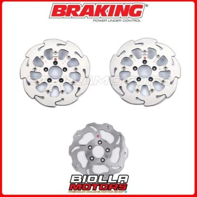 KIT DISCHI FRENO BRAKING HARLEY DAVIDSON XL 883 R SPORTSTER 883 2001 - ANTERIORE Foto 1 de 4