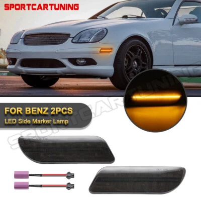 LED Bumper Side Marker Light For 98-04 Mercedes Benz SLK Class CLK320 W208 R170 Foto 1 de 4