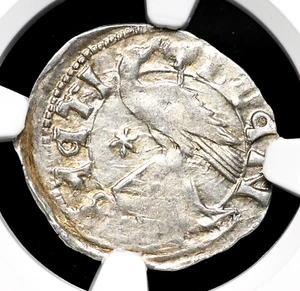 WALACHIA. Vladislav I, 1364-1377. Silber Denar, NGC MS62 - Bild 1 von 4