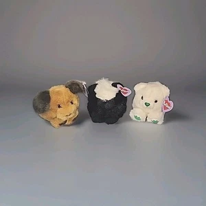 Lot of 3 Puffkins Plush - Fetch - Odie - Patty 4" X 3" With Tags - Picture 1 of 6