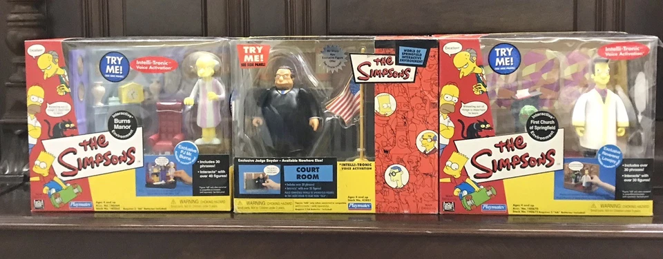PLAYMATES SIMPSONS PLAYSET 3 Pcs - Immagine 1 di 4