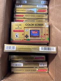 Nintendo Game & Watch Super Mario Bros Handheld Console Clock - New