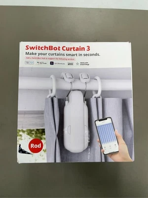SwitchBot Barra de Cortina 3, Abridor de Cortina Inteligente, Reequipamiento y Motorización Cortina Existente Foto 1 de 3