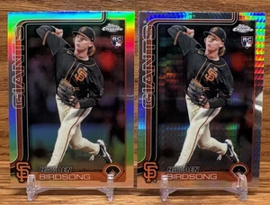 HAYDEN BIRDSONG Prism + Refractor Rookie LOT | 2025 Topps Chrome SF GIANTS #138 - Picture 1 of 2