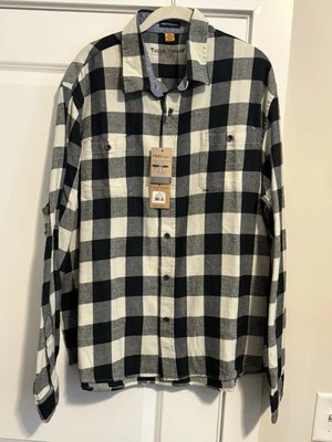 Franela elástica Sastre Vintage Buffalo a cuadros negra/blanca XXL Perf secado rápido Foto 1 de 4