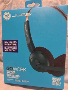 JLab Go Work Pop Wireless On-ear Headset w/Microphone Boom Bluetooth Multipoint - Picture 1 of 4