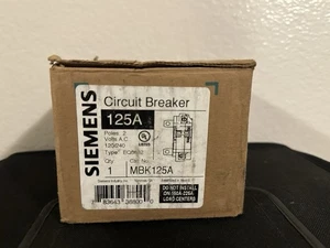 NUOVO SIEMENS MBK125A Interruttore automatico 2 poli 125 AMP tipo EQ EQ8682 - Foto 1 di 8