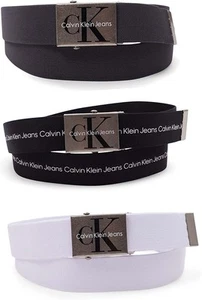 Calvin Klein Unisex 35mm Casual Military Buckle Adjustable 3-Pack Web Belts Set - Picture 1 of 9