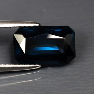 Mejor octágono de 3,59 quilates (11 x 7 mm) (sin calefacción) piedra preciosa suelta espinela azul de Tanzania - Imagen 1 de 2