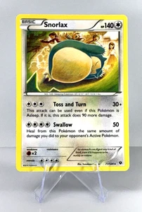 2016 Pokemon TCG Snorlax Rare XY Fates Collide 77/124 Card - Picture 1 of 8