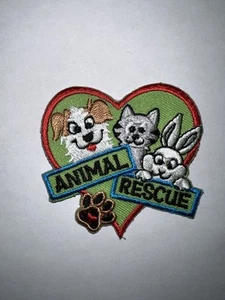 Niña Niño Cub Scout ANIMAL RESCATE Cuidado Adopción Divertidos Parches Crestas Insignias - Imagen 1 de 2
