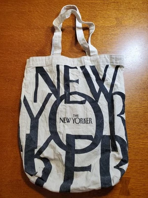 The New Yorker Magazine Tote Bag Distressed 15x13” Canvas Shopping - Image 1 of 4