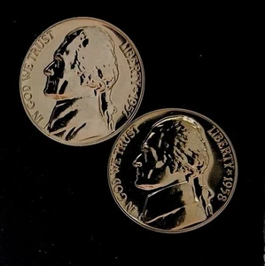 1957 & 1958 - P PP Jefferson Nickels - 2 Münzen Lot ~ kostenloser Versand!  - Bild 1 von 5