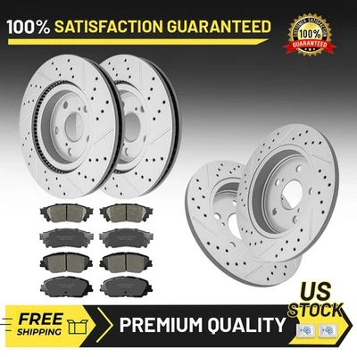 Front Rear Disc Rotors Ceramic Brake Pads for 2019- 2025 Toyota RAV4 Lexus ES350 - Image 1 of 4