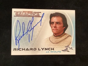 BATTLESTAR GALACTICA RICHARD LYNCH HANDSIGNIERTE KARTE - Bild 1 von 2