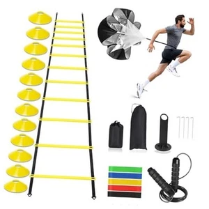 Agility Ladder, Speed Training Equipment Set, 20ft 12-Step Agility Ladder with - Picture 1 of 8