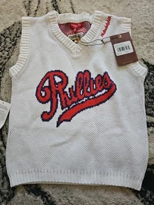 Größe XS Smallmitchell & Ness Damen Phillies ärmellose kurze Weste - Bild 1 von 4
