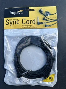 Impact Heavy Duty 16’ Sync Cord 1/4” Phono Plug Male To Pc Male BRAND NEW - Picture 1 of 3