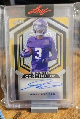 Jordan Addison Rookie Autograph Gold Continuum /69  Sealed Minnesota Vikings - Image 1 of 2
