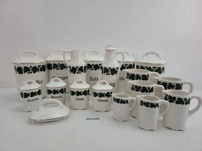 Vorratsdosen Set T & H Colditz Keramik Weinlaub Kaffee Graupen Reis #2512356 - Bild 1 von 4